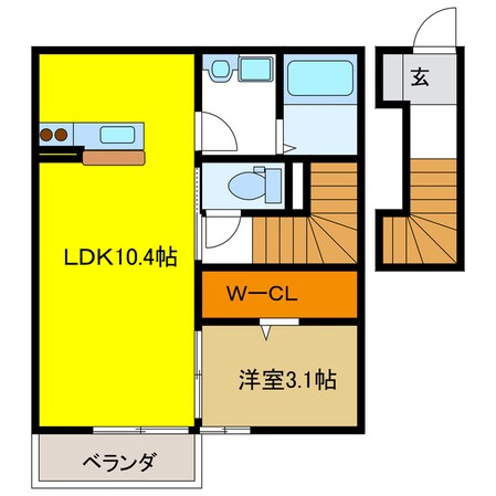 メイユール安良田の物件間取画像